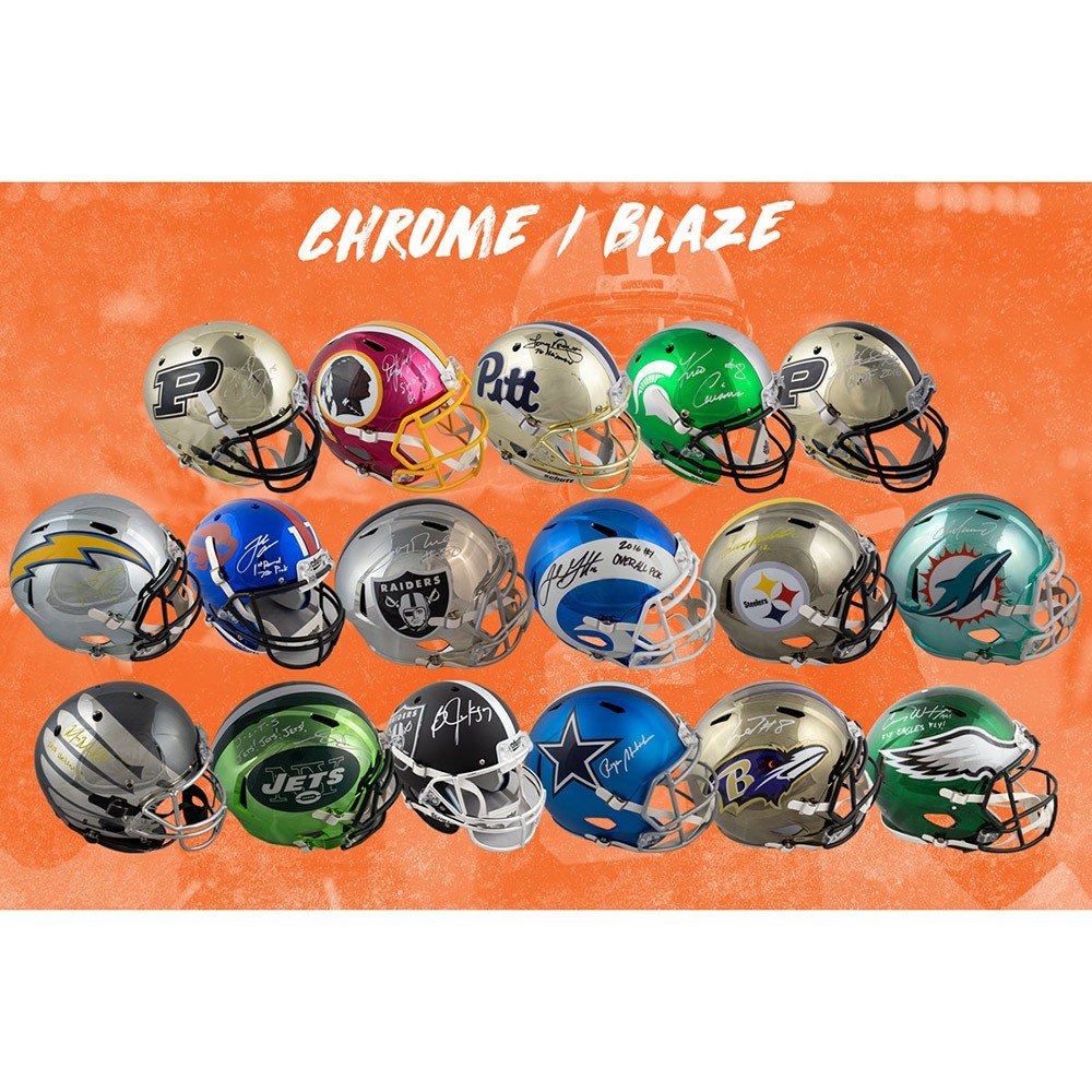 2019 Gold Rush Autographed Full Size Football Helmet Edition Series 3 4-Box  Case | Steel City Collectibles