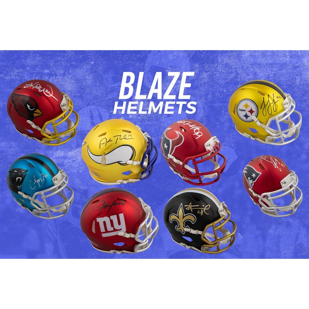 2019 Gold Rush Autographed Football Mini Helmet Series 3 12-Box Case |  Steel City Collectibles