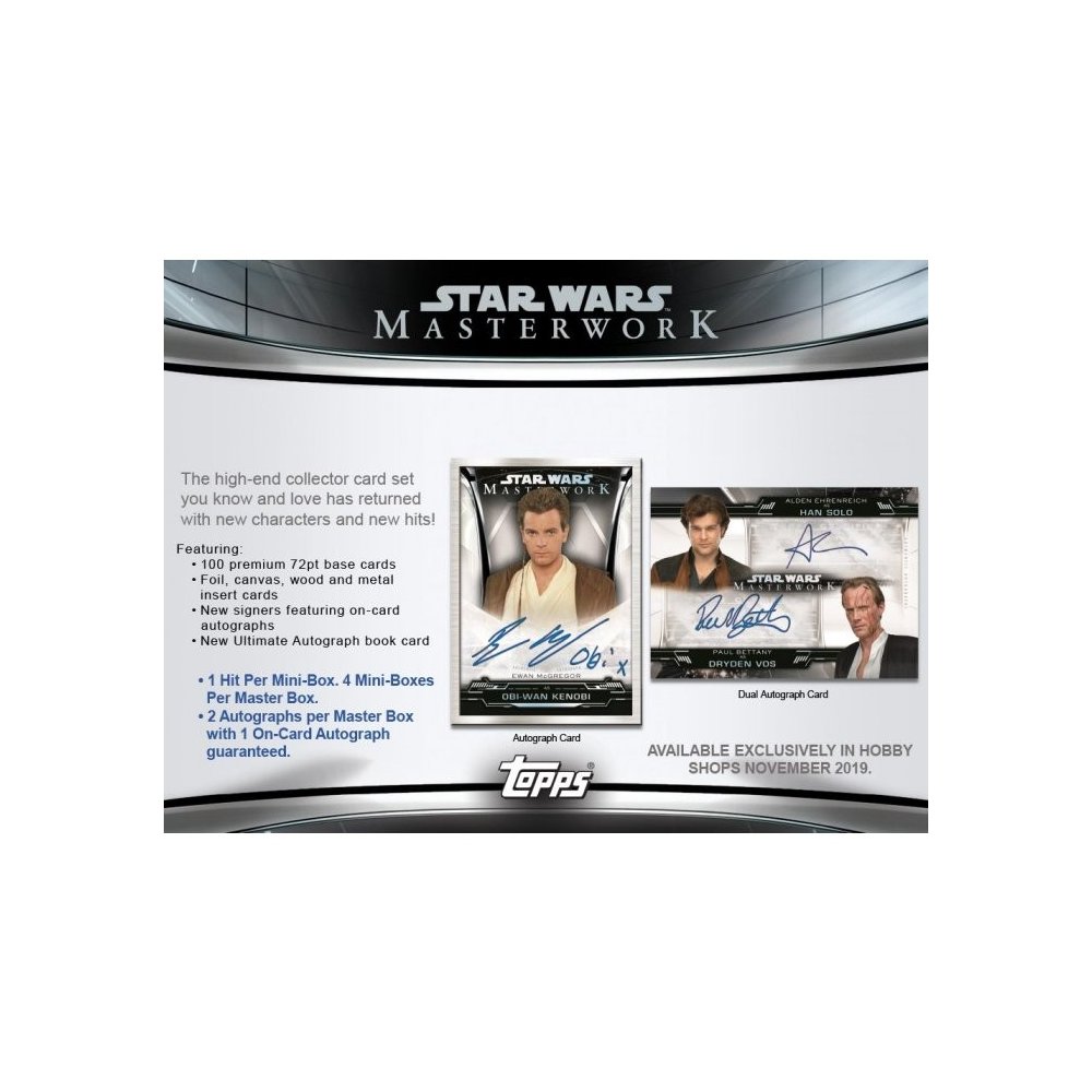 2019 topps star wars masterwork hobby box
