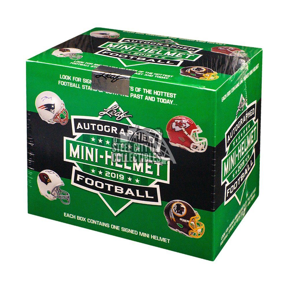 2019 Leaf Autographed Football Mini Helmet Box 2019 Leaf Autographed Football Mini Helmet Box