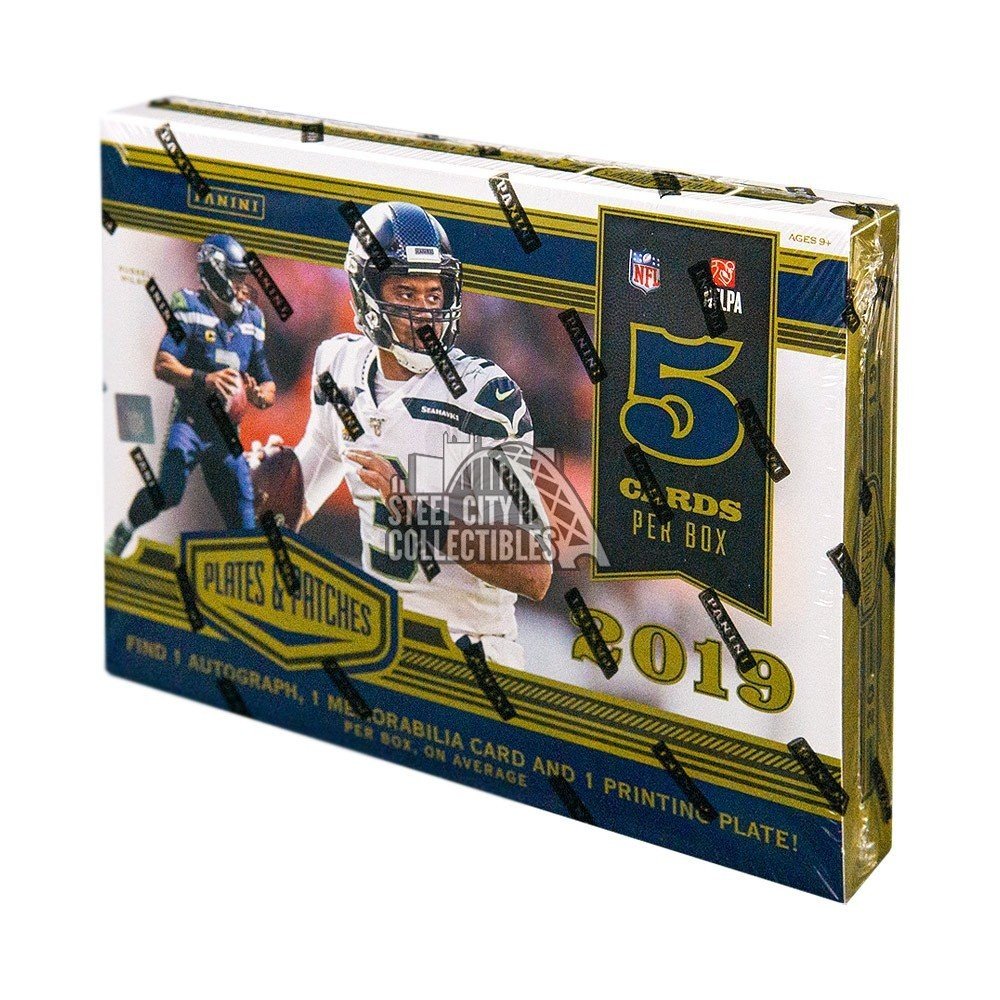 2019 Panini Plates & Patches Football Hobby 3Box Random Serial Group