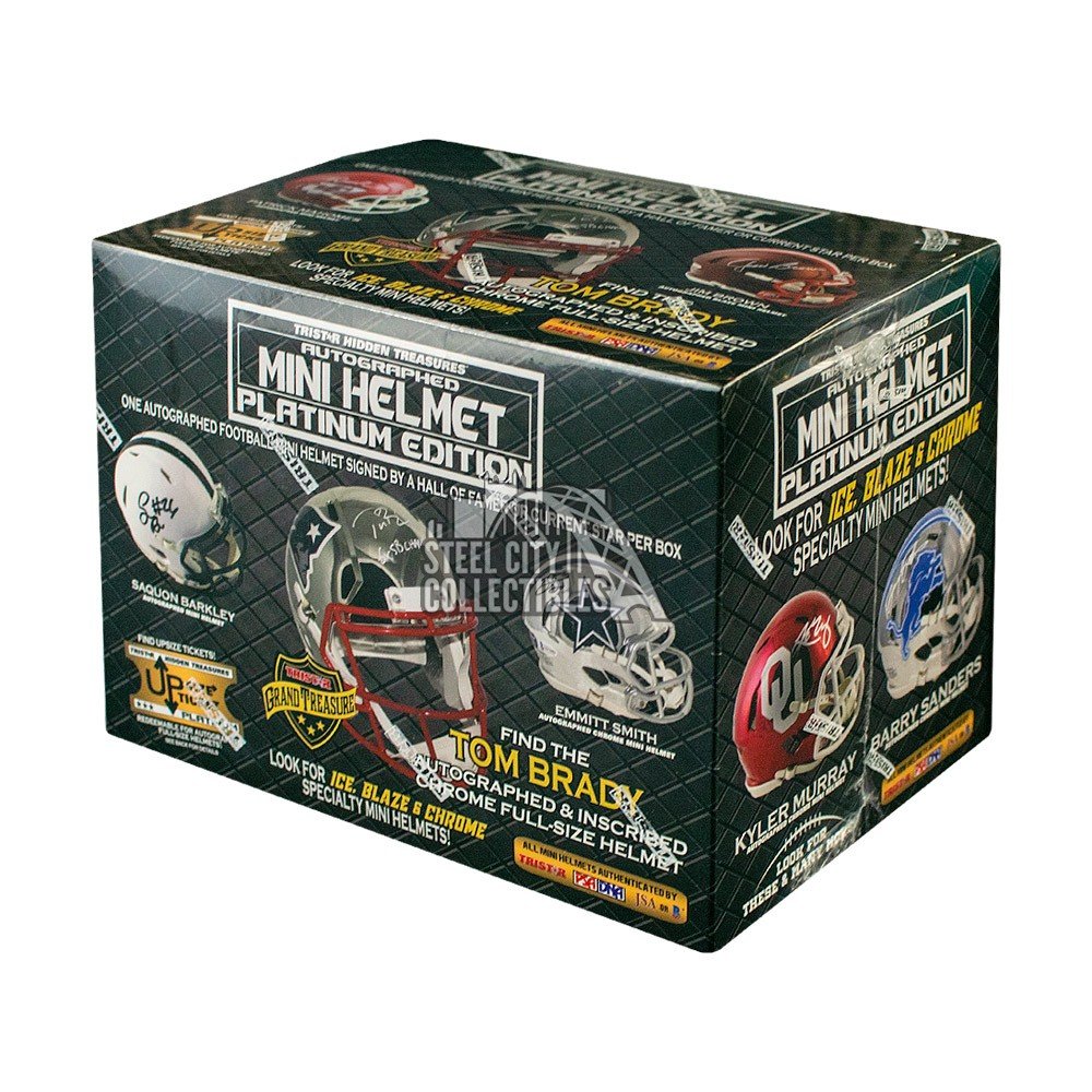 2019 Tristar Football Autographed Mini Helmet Platinum Edition Box