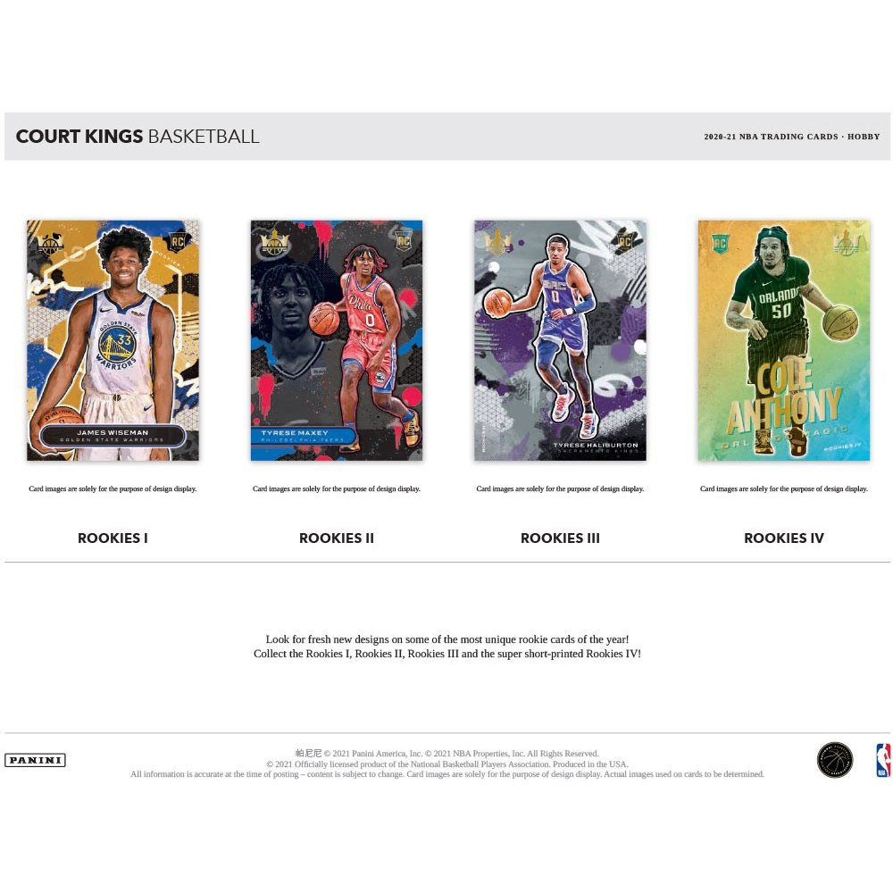 CourtKings 2020-21 枚限定/25 /99 /149 12枚 2020-21 Panini Court Kings Basketball Checklist, Box Info