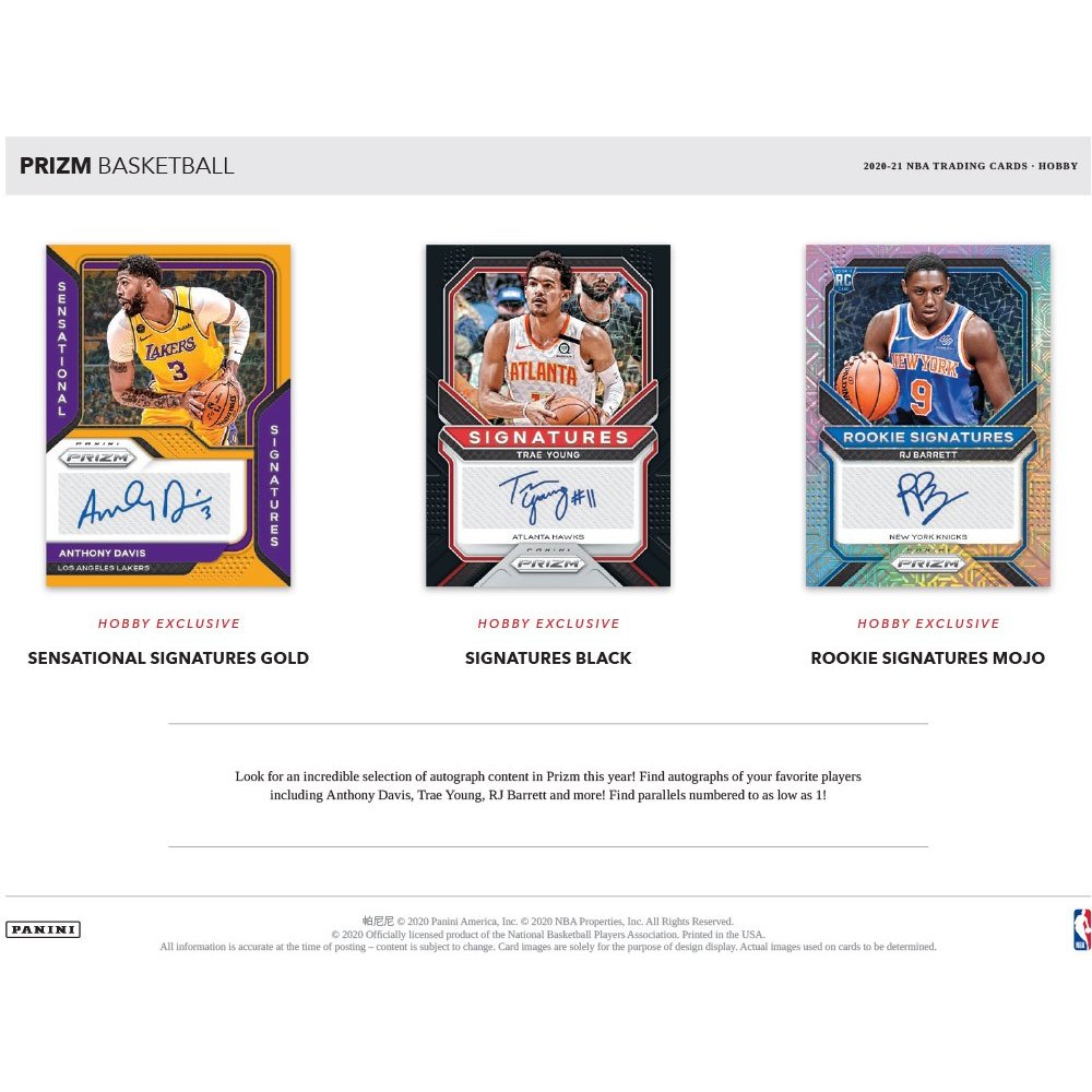 2020-21 Panini Prizm Basketball Hobby Box 2020-21 Panini Prizm Basketball Hobby Box