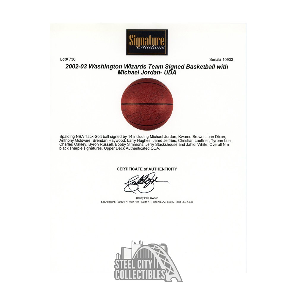 Michael Jordan Signed Spalding Official NBA Game Basketball UDA Upper Deck  COA