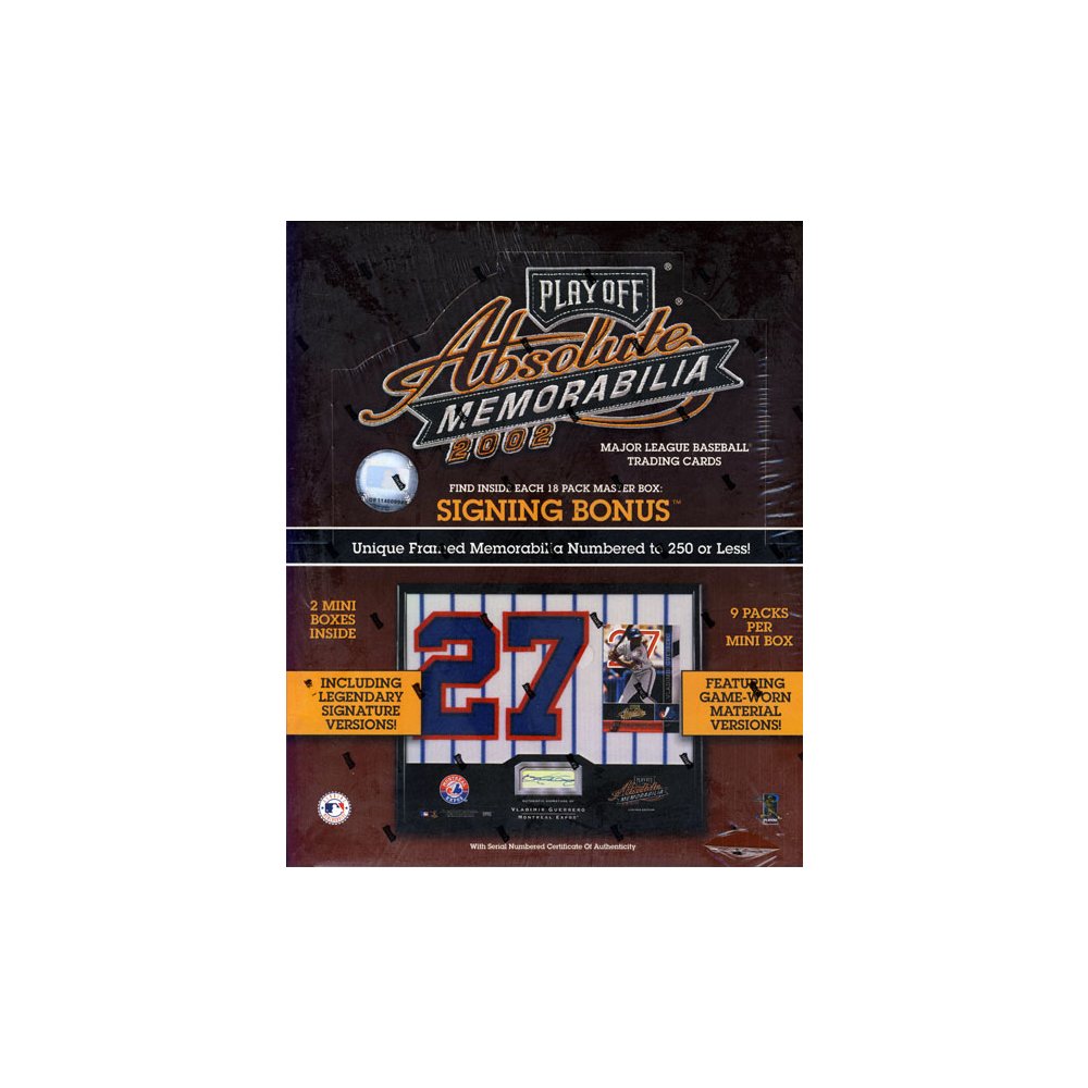 2002 Playoff Absolute Memorabilia Baseball Hobby Box Steel City Collectibles