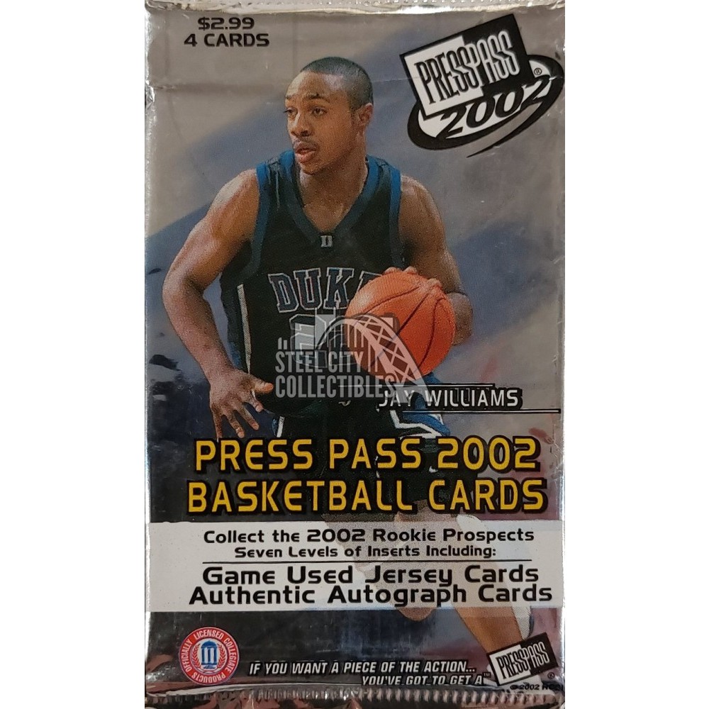 2002 Press Pass Basketball PrePriced Retail Pack Steel City Collectibles