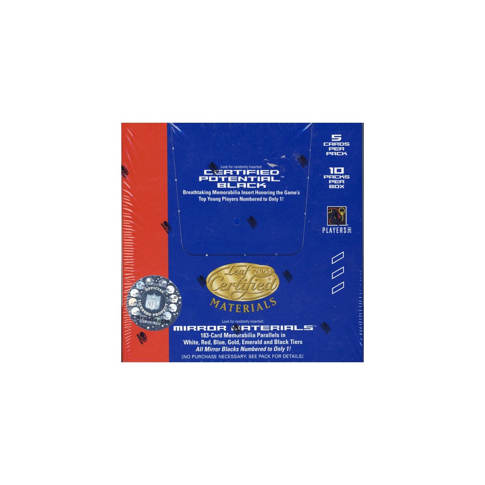 2004 Leaf Certified Materials Football Hobby Box | Steel City