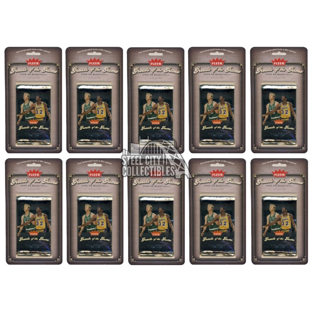 200506 Fleer Greats Of The Game Basketball Blister 10Pack Lot Steel