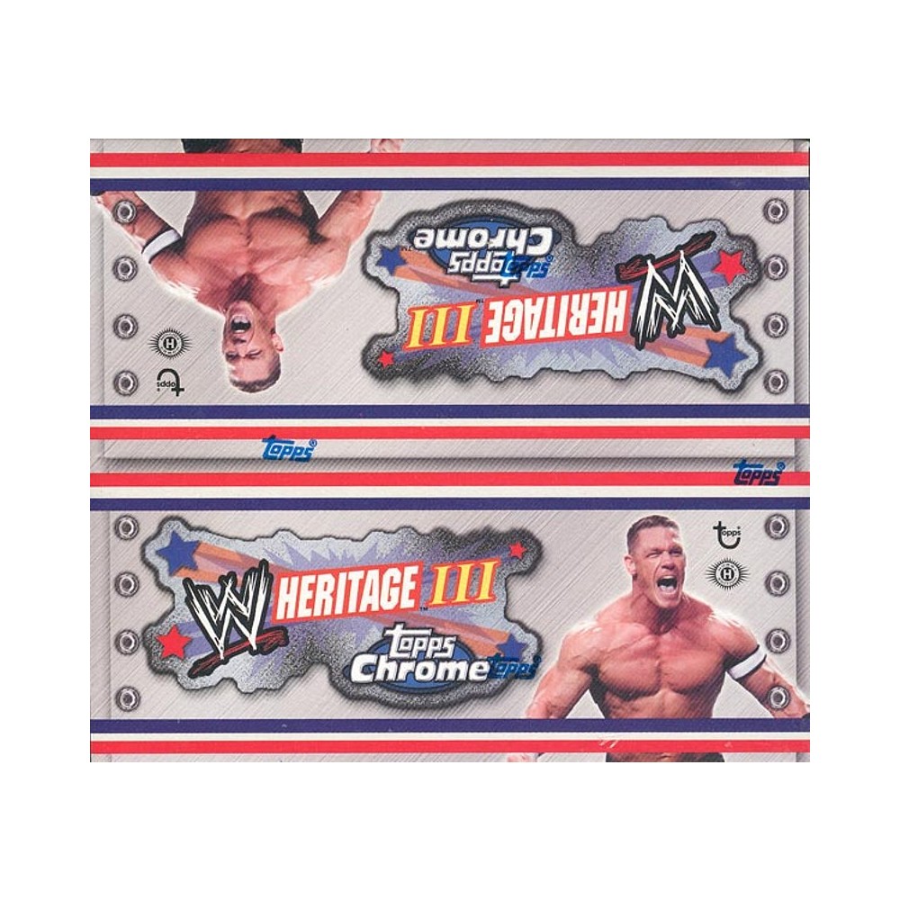 2008 Topps Heritage III Chrome WWE Wrestling Hobby Box | Steel