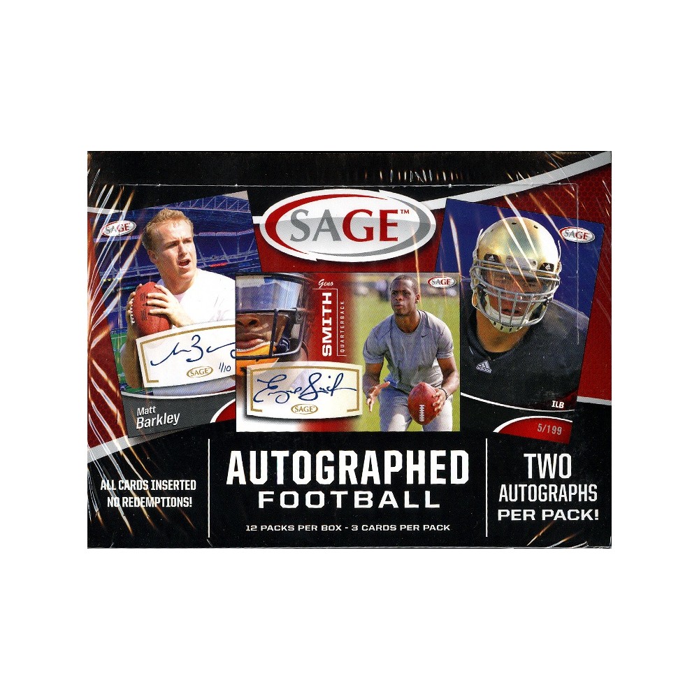 2013 Sage Autographed Football Hobby Box Steel City Collectibles