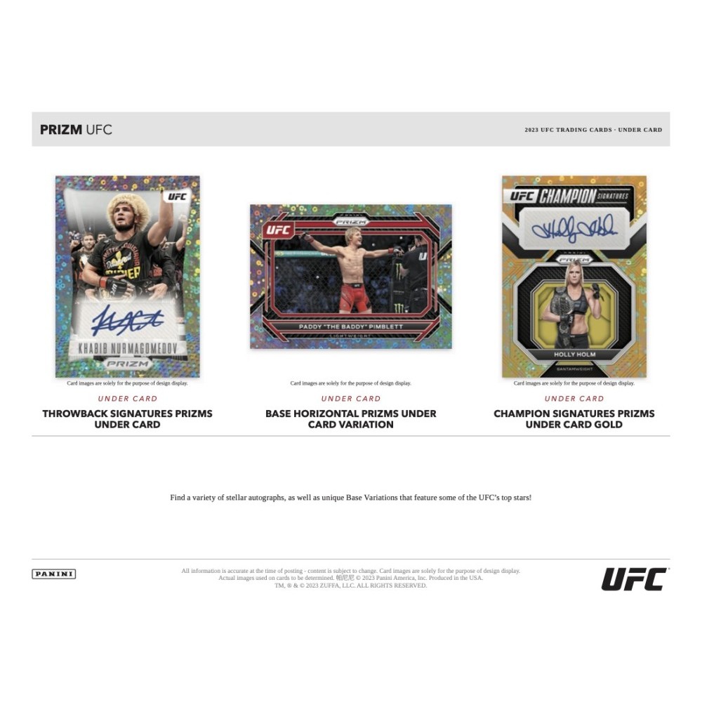 2023 Panini Prizm Under Card UFC Hobby Box | Steel City