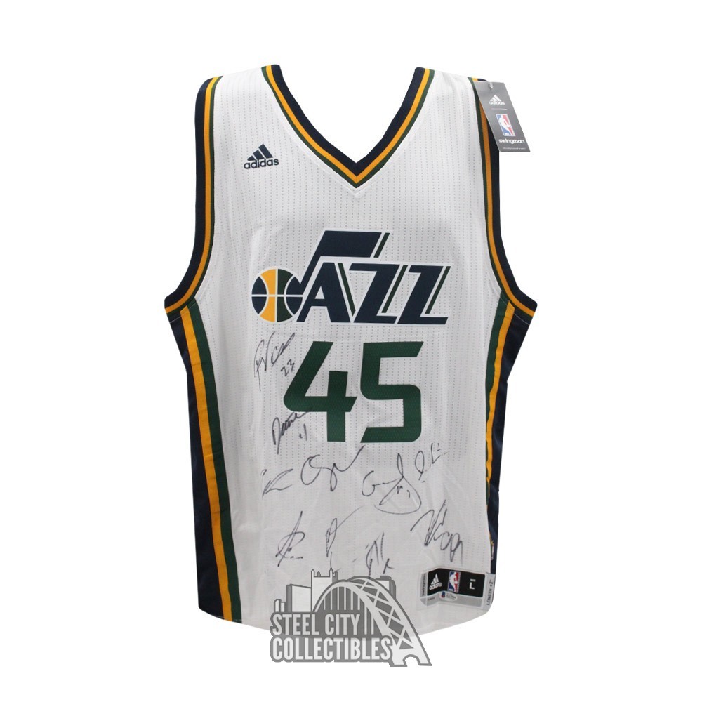 2018-2019 Utah Jazz Multi Signed Adidas Swingman Basketball Jersey - BAS  LOA