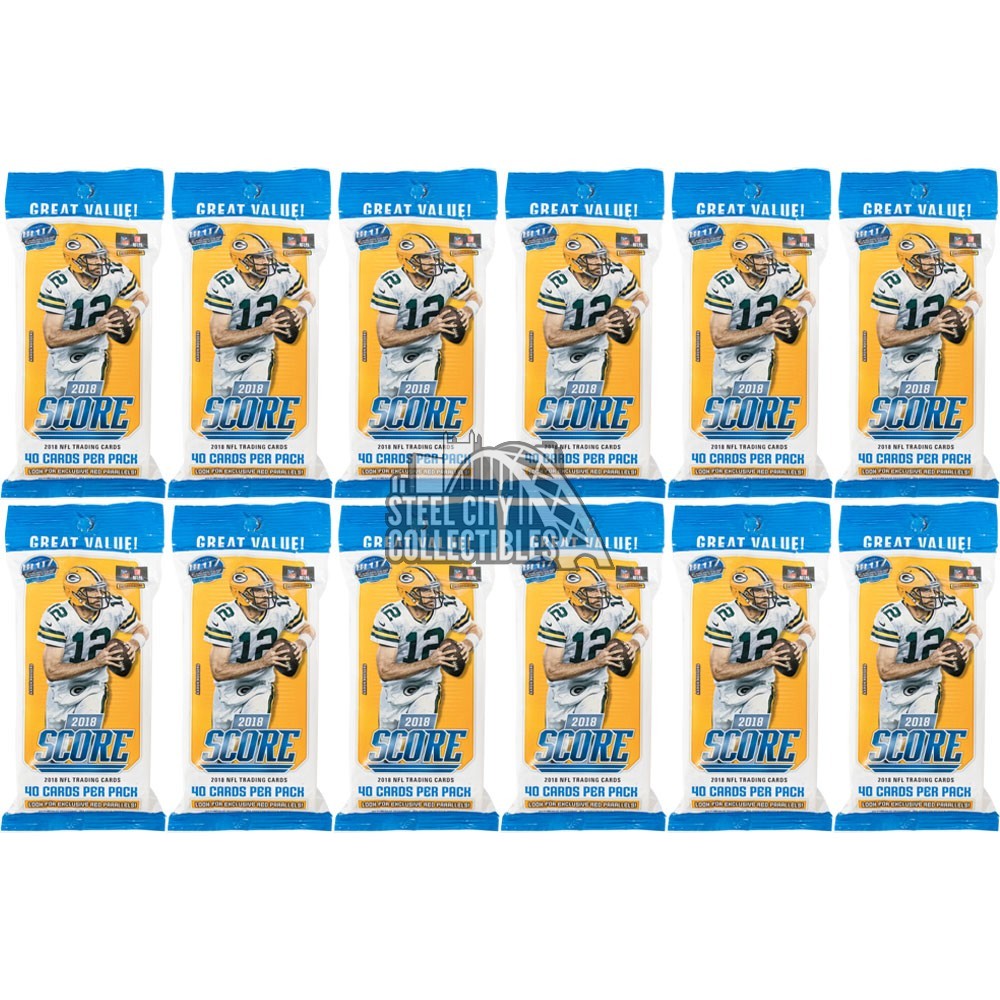 2018 Panini Score Football Fat Pack 12Pack Lot Steel City Collectibles