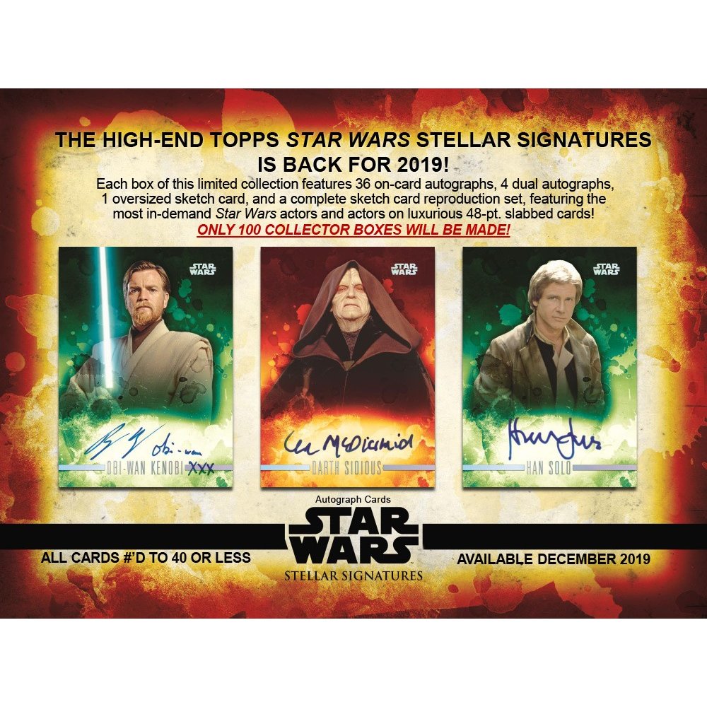 2019 Topps Star Wars Stellar Signatures Case Steel City Collectibles