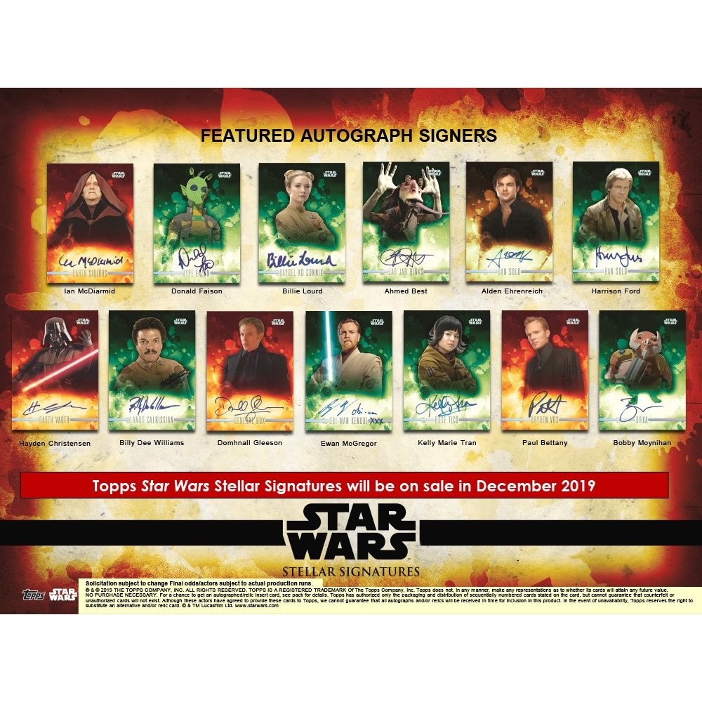 2019 Topps Star Wars Stellar Signatures Case | Steel City Collectibles
