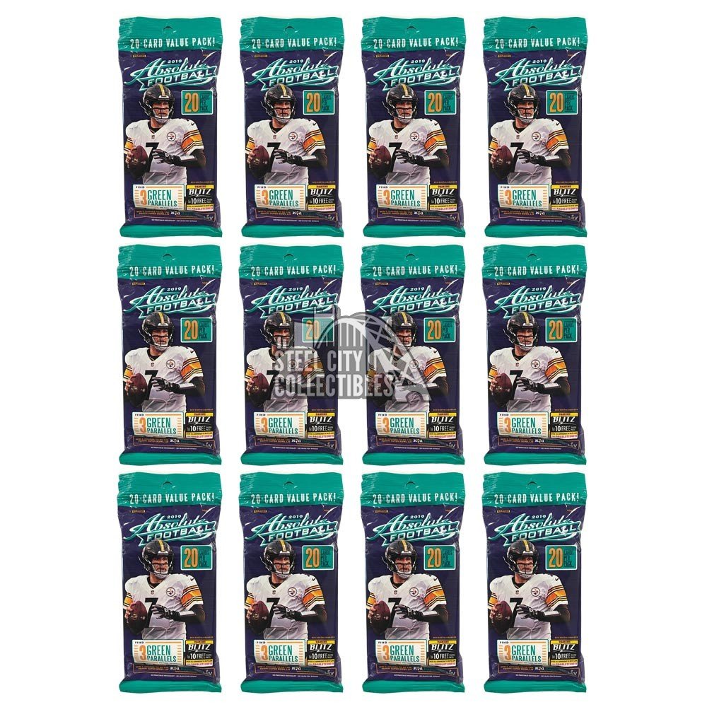 2019 Panini Absolute Football Fat Pack 12-Pack Lot | Steel City ...