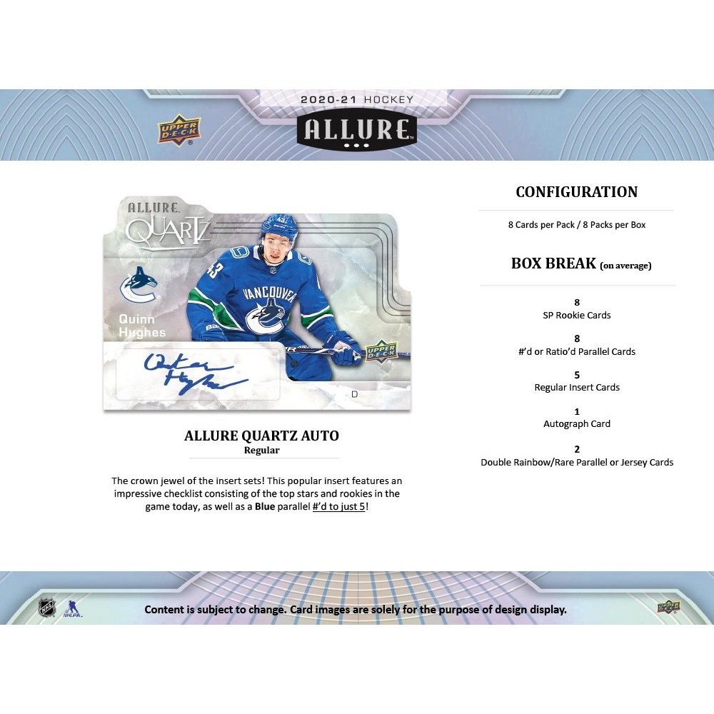 2020-21 Upper Deck Allure Hockey Hobby 10-Box Case | Steel City Collectibles