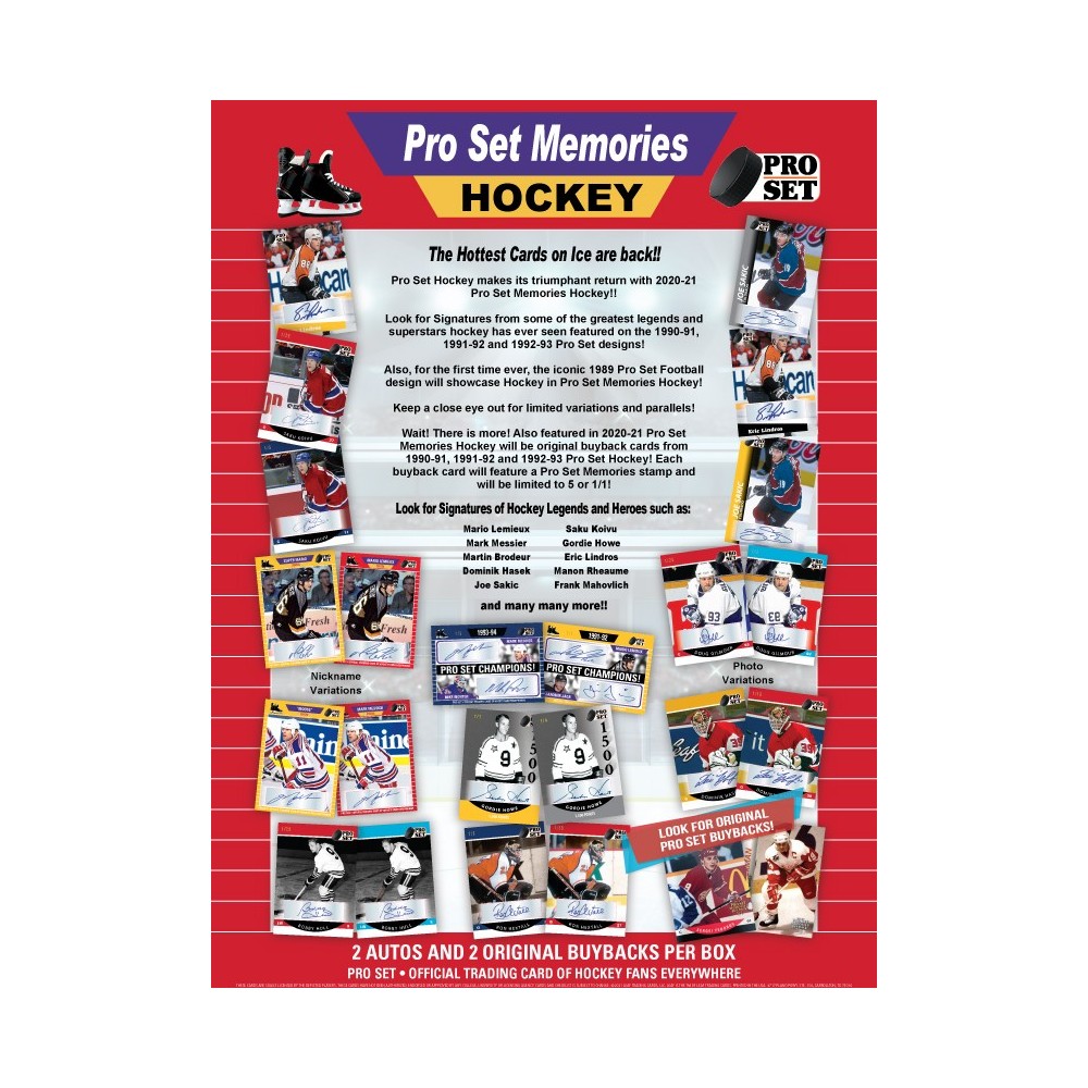 2020-21 Pro Set Memories Hockey Hobby Box | Steel City Collectibles