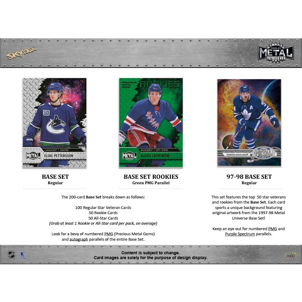 2020-21 Upper Deck Skybox Metal Universe Hockey Hobby Box | Steel