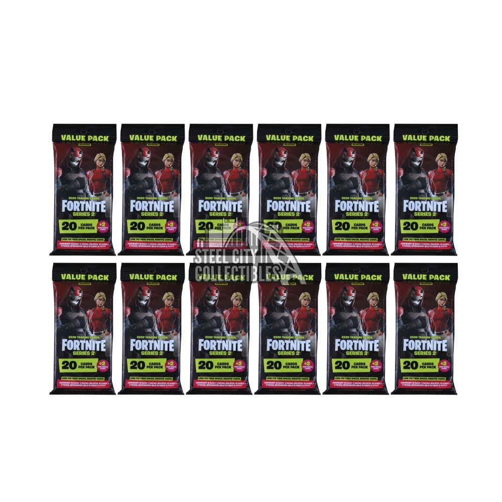 2020 Panini Fortnite Series 2 Trading Cards Value Pack 12 Pack Lot