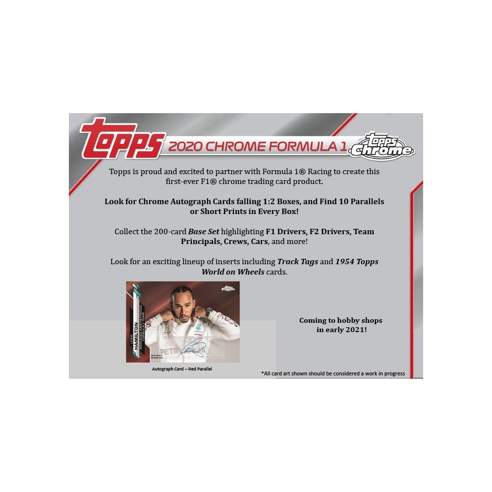 2020 Topps Chrome Formula 1 F1 Factory Sealed Hobby Box