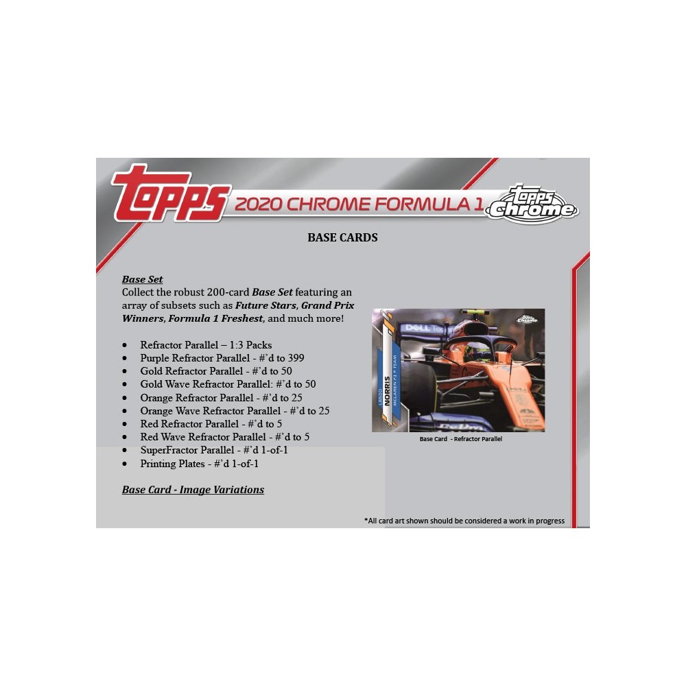 2020 Topps Chrome Formula 1 F1 Racing Hobby Box | Steel City