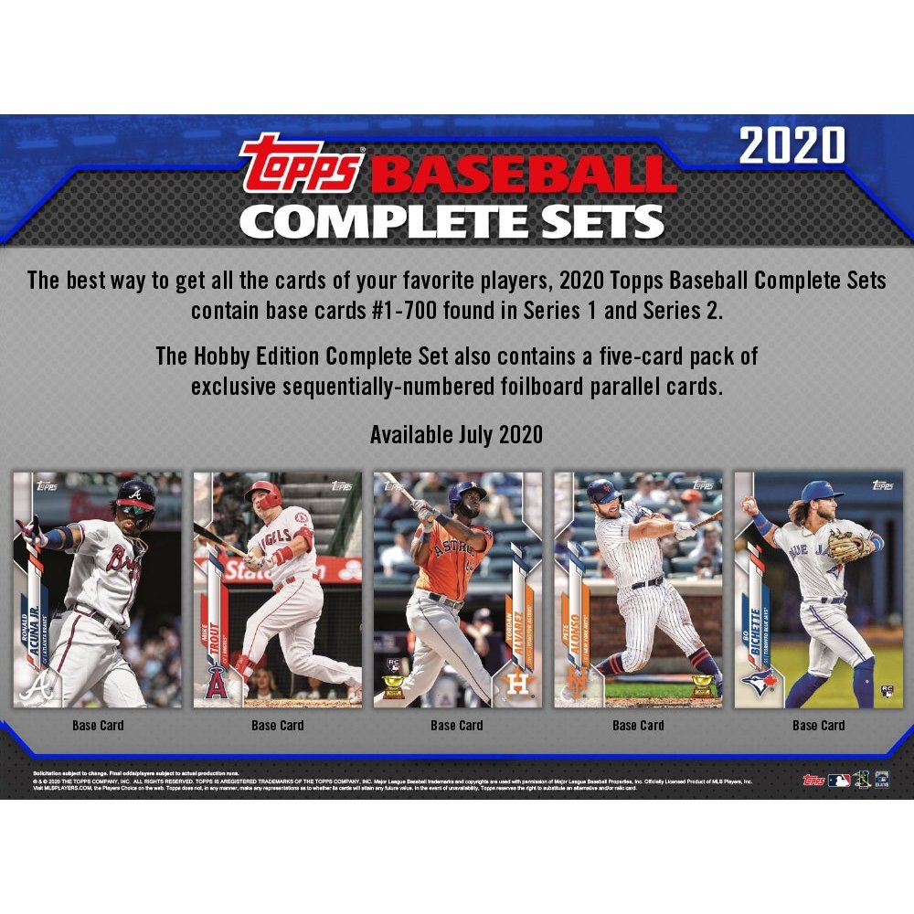 2020 Topps Baseball Factory Set Hobby Version 12Set Case Steel City