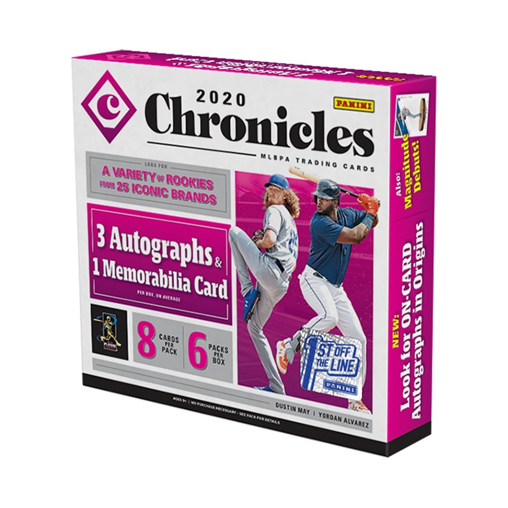 2020 Panini Chronicles Baseball Hobby Box 1st Off The Line Steel