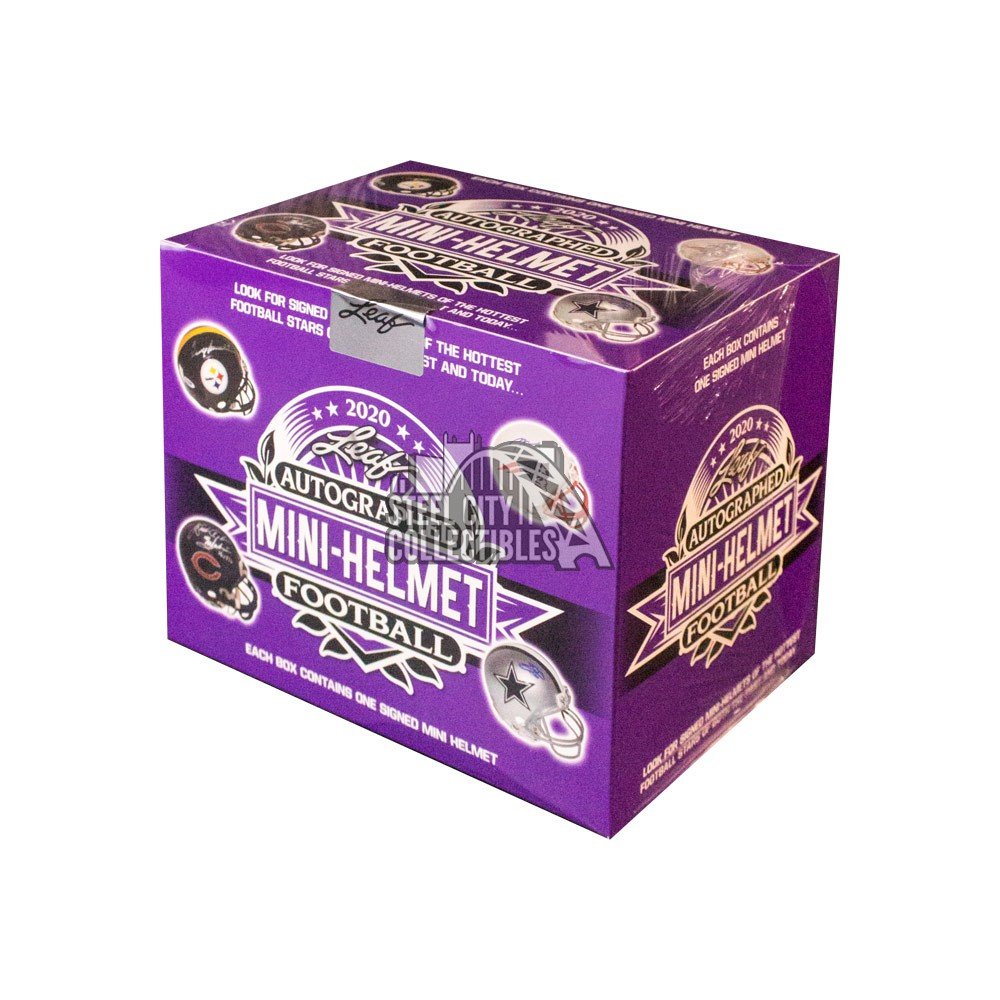 2020 leaf autographed mini football helmet 2020 Leaf Autographed Football Mini-Helmet 10-Box Case