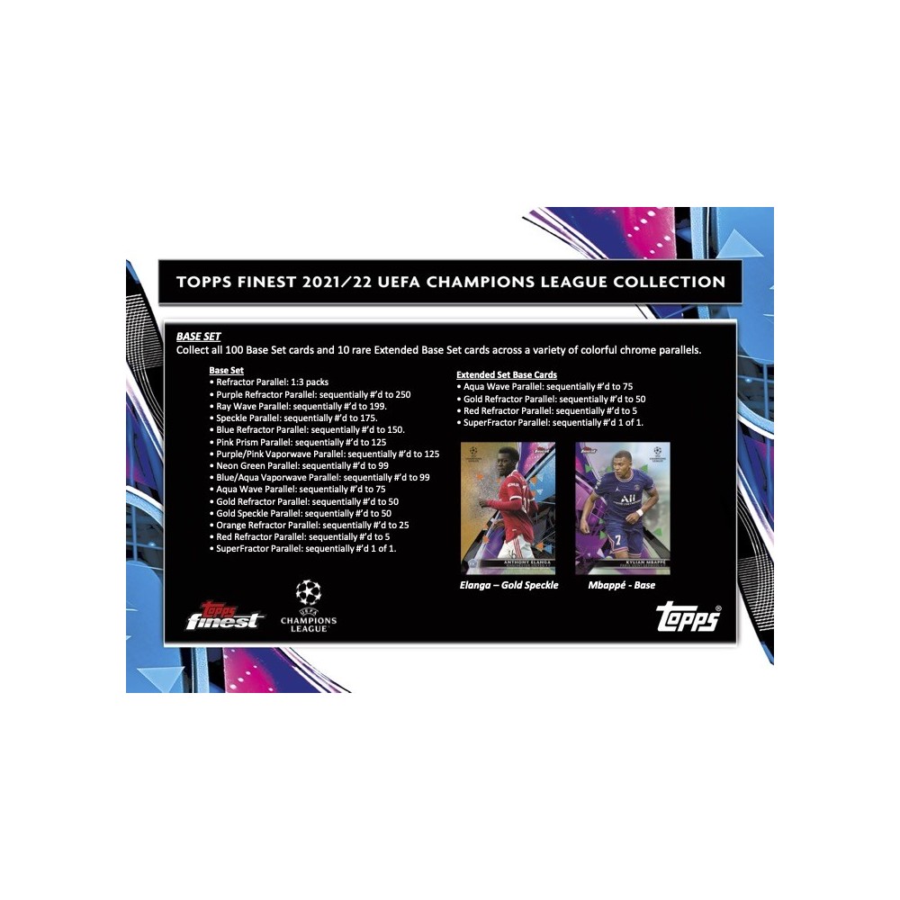 2021-22 Topps Finest UEFA Champions League Soccer Hobby Box