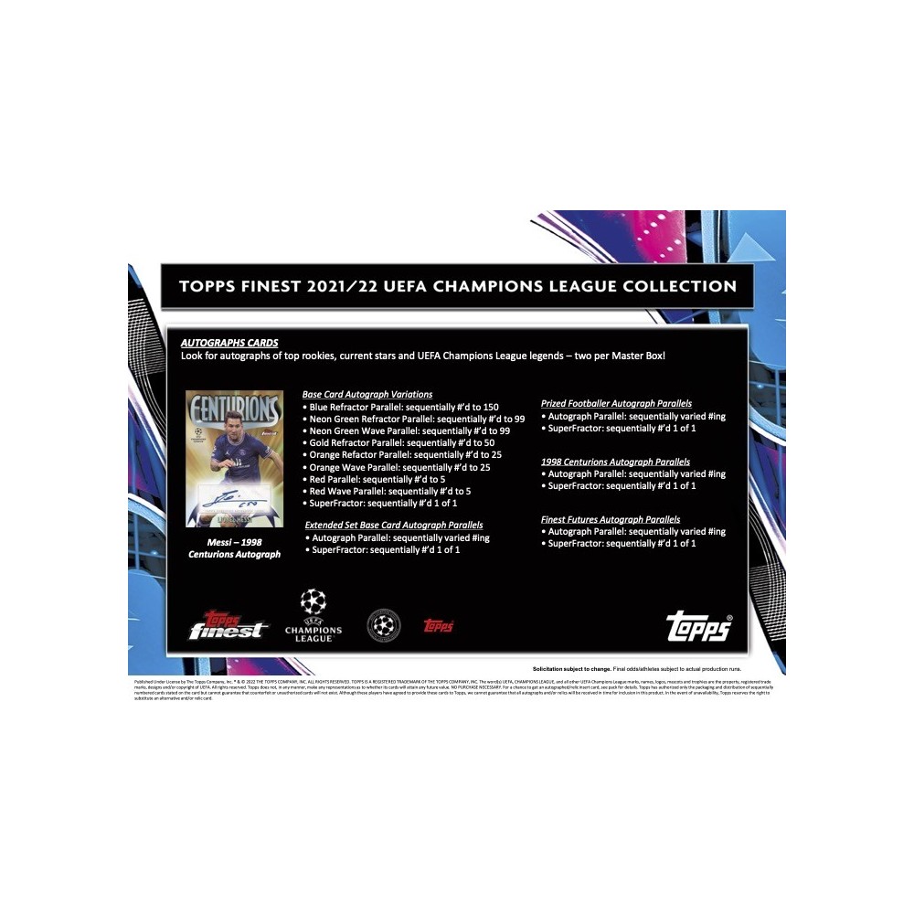 2021-22 Topps Finest UEFA Champions League Soccer Hobby Box