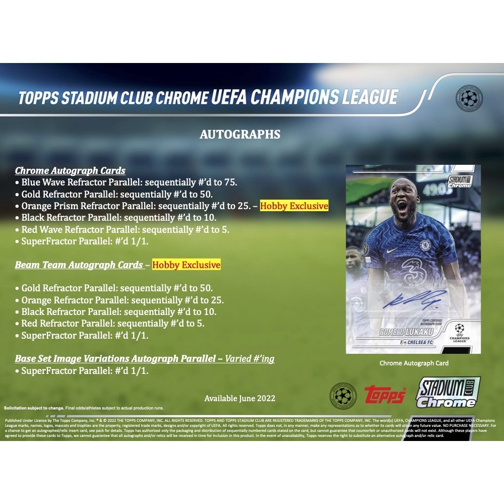 2021-22 Topps UEFA Champions League Stadium Club Chrome