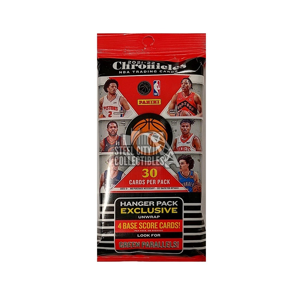 2021-22 Panini Chronicles Basketball Hanger Pack 4-Box Case