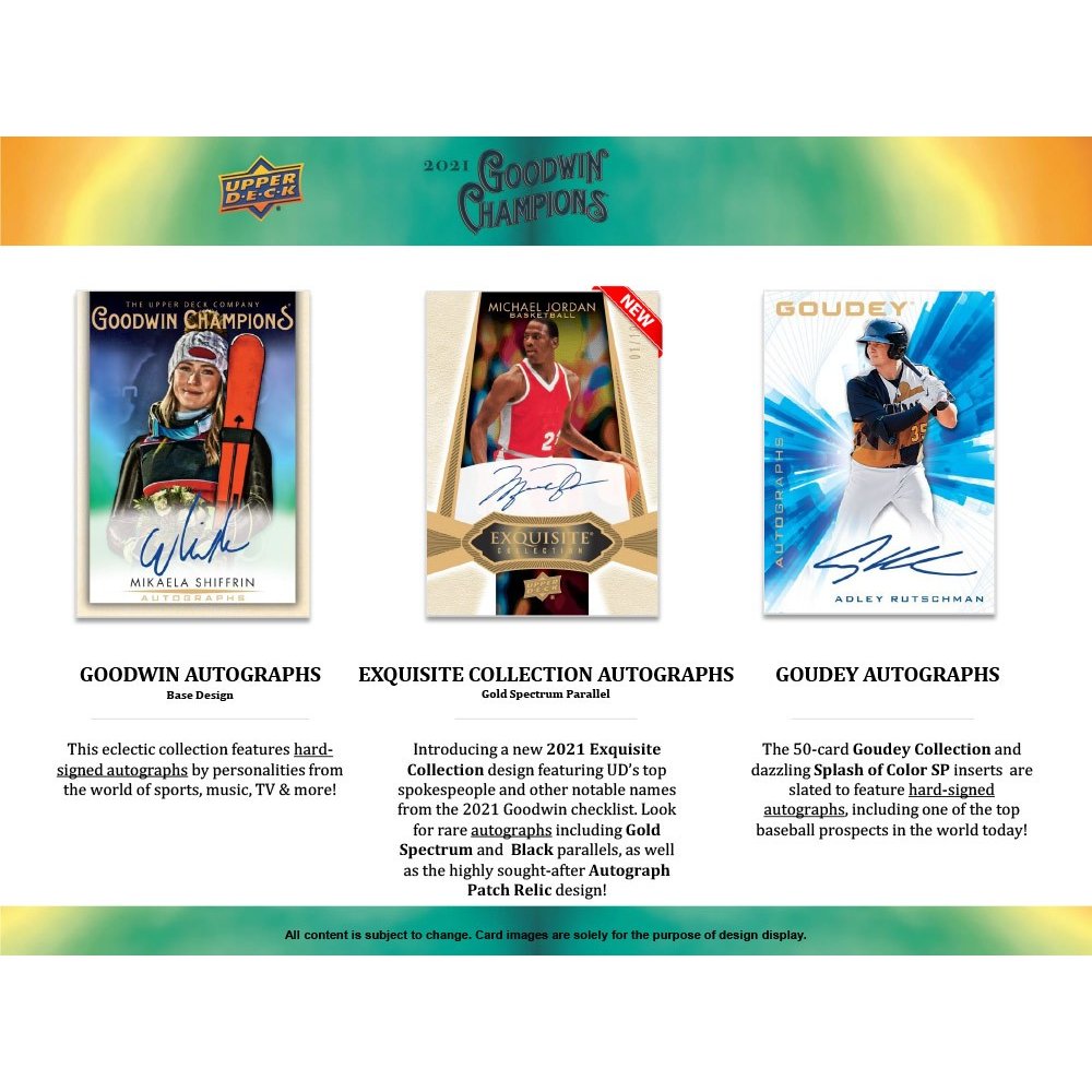 2021 Upper Deck Goodwin Champions Hobby Box | Steel City Collectibles