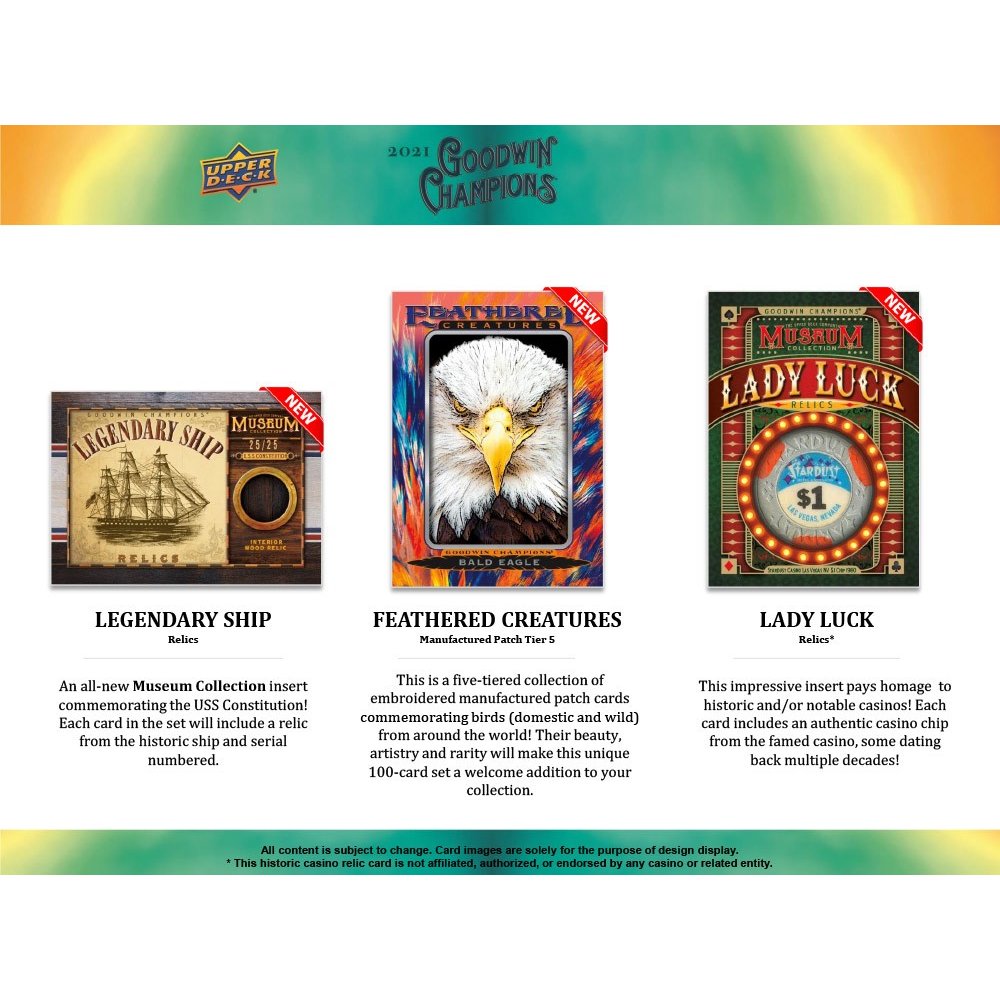 2021 Upper Deck Goodwin Champions Hobby Box | Steel City Collectibles