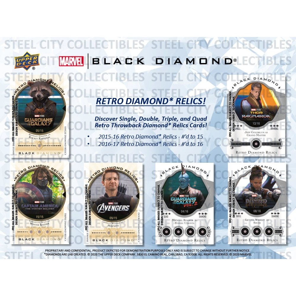 2021 UD Marvel Black Diamond base Chris Hemsworth THOR #6