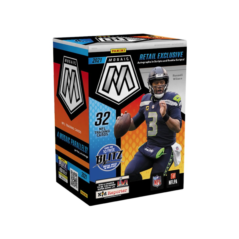 2021 Panini Mosaic Football 8Pack Blaster Box (Scripts & Rookie