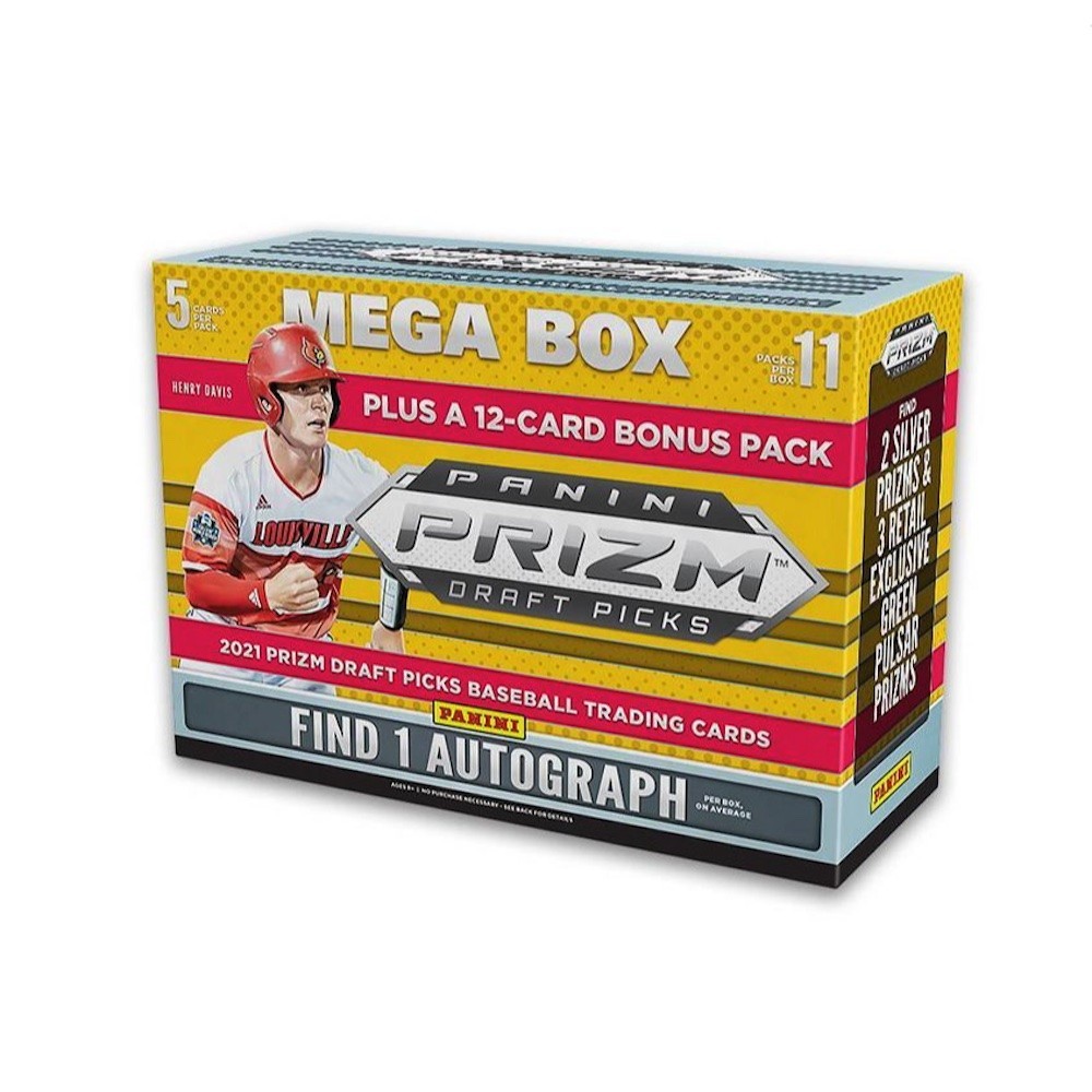 2021 Panini Prizm Draft Picks Baseball 11Pack Mega Box (12Card Bonus