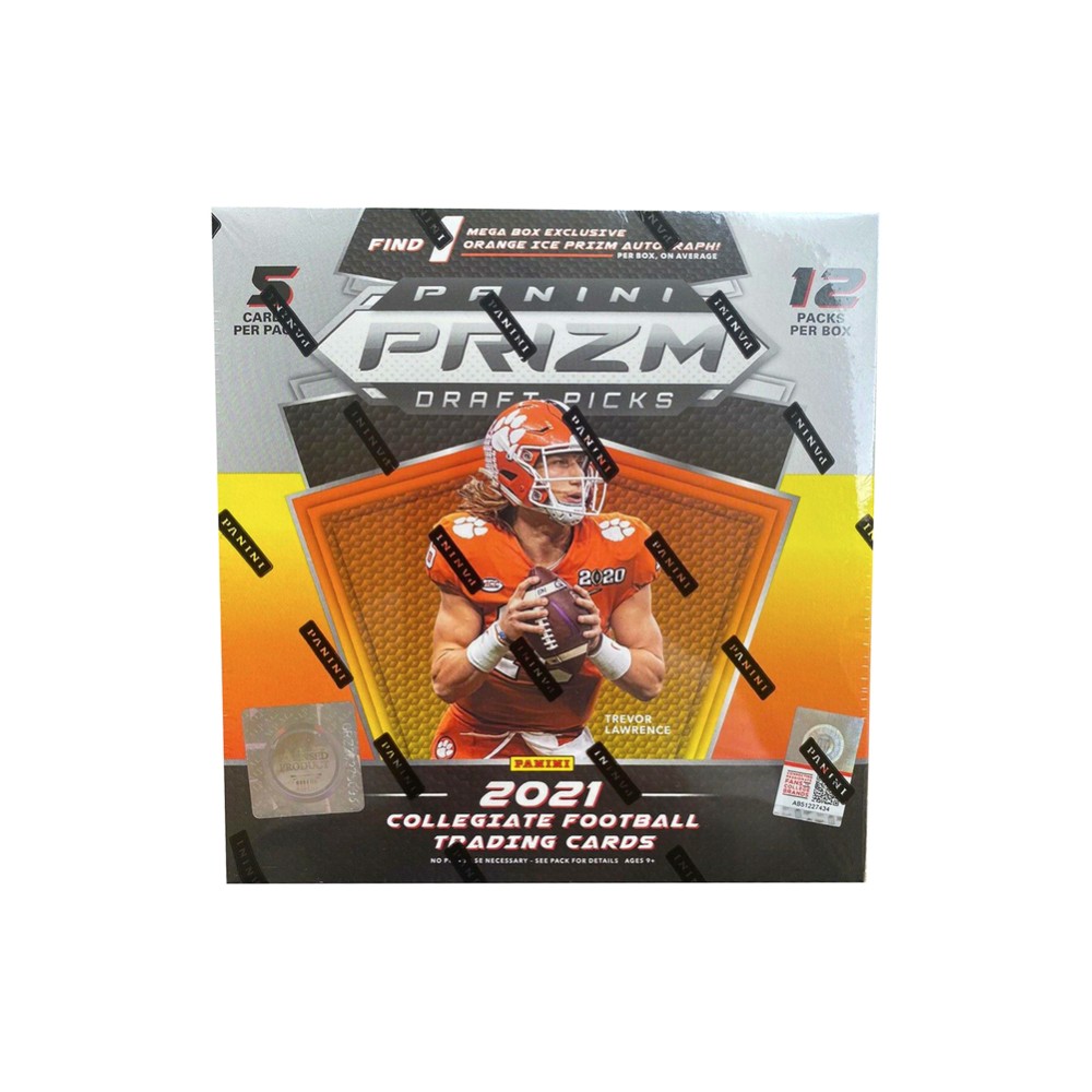 2021 Panini Prizm Draft Picks Football Mega Box (Orange Ice Prizms