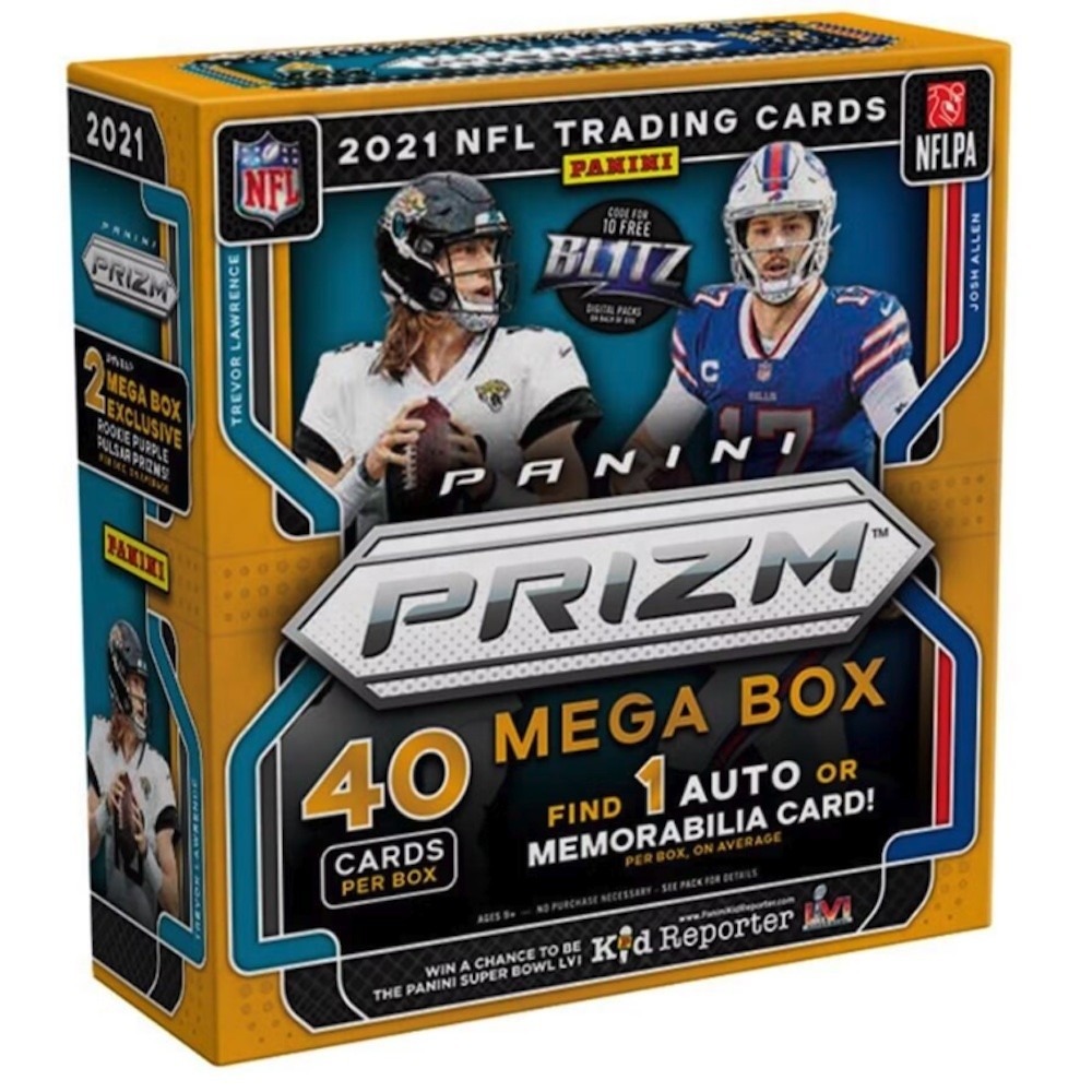 2021 Panini Prizm Football Fanatics 40Card Mega Box (Purple Pulsar