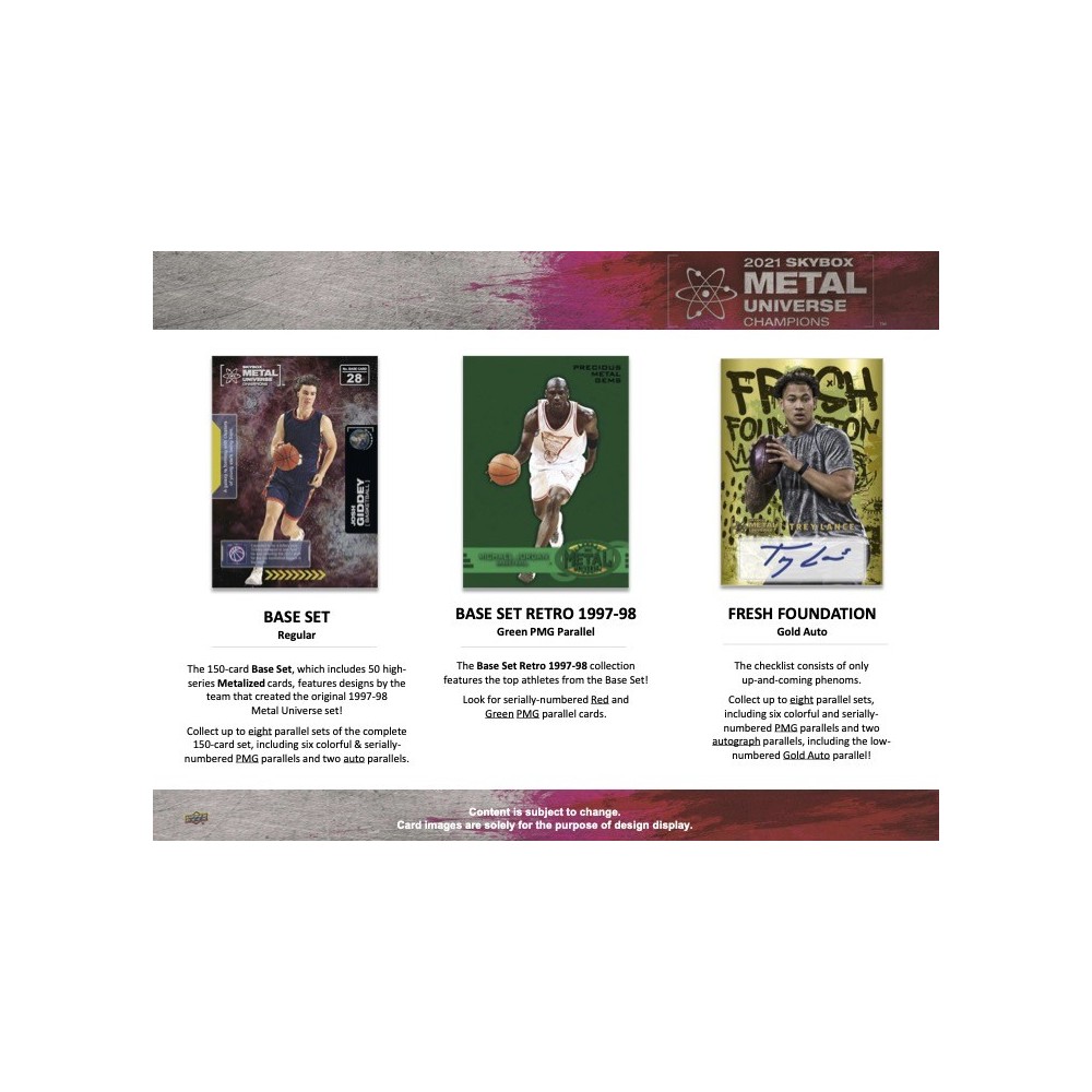2021 Upper Deck Skybox Metal Universe Champions Hobby Box | Steel