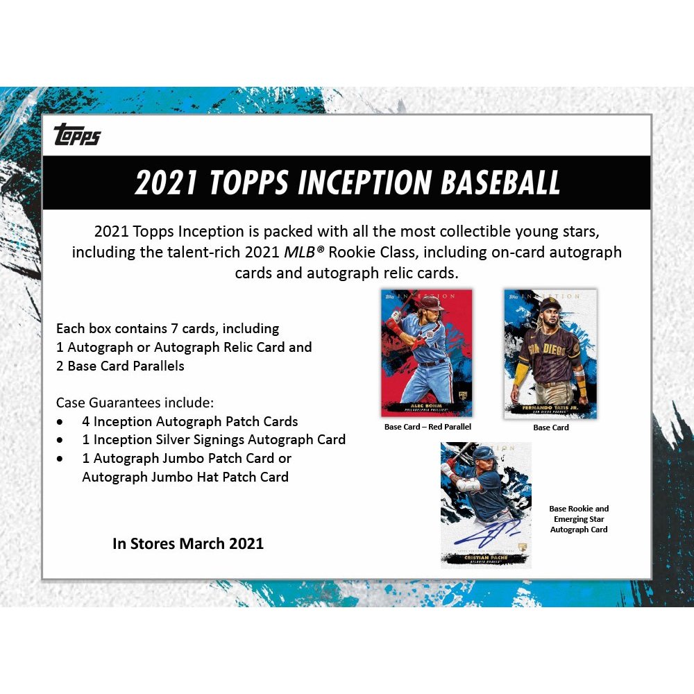 8 Topps Inception Baseball Hobby Box