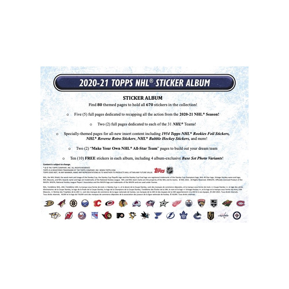 2020-21 Topps NHL Sticker Collection Hobby