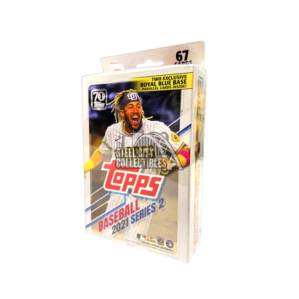 2021 Topps Series 2 Baseball 67Card Hanger Box (Royal Blue Parallels