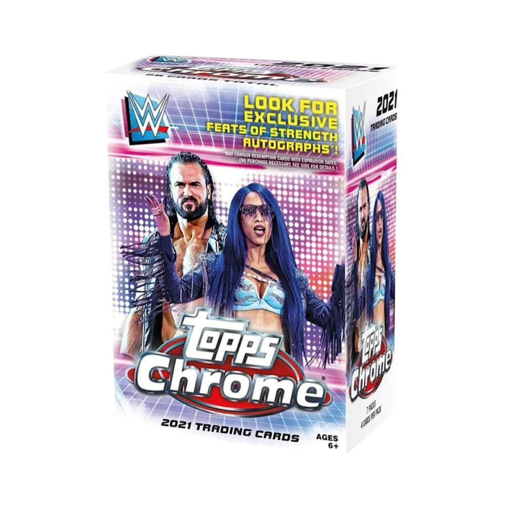 2021 Topps WWE Chrome Wrestling Blaster Box Steel City Collectibles