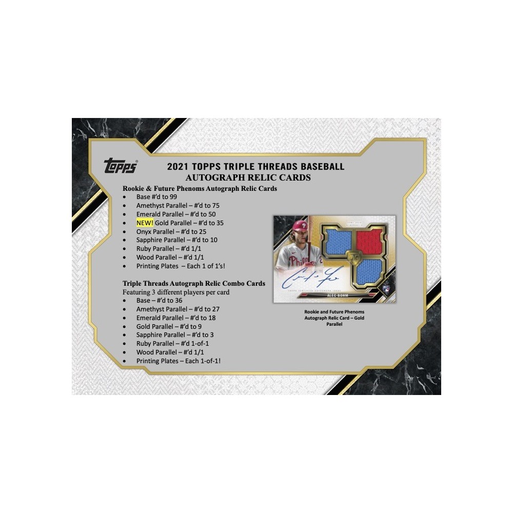 2021 Topps Triple Threads Baseball Hobby Box | Steel City Collectibles