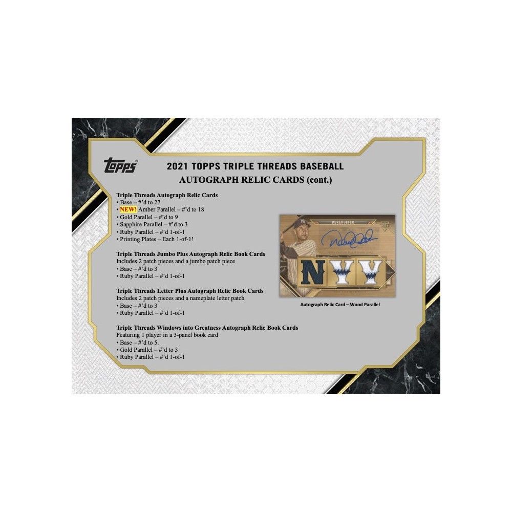 2021 Topps Triple Threads Baseball Hobby Box | Steel City