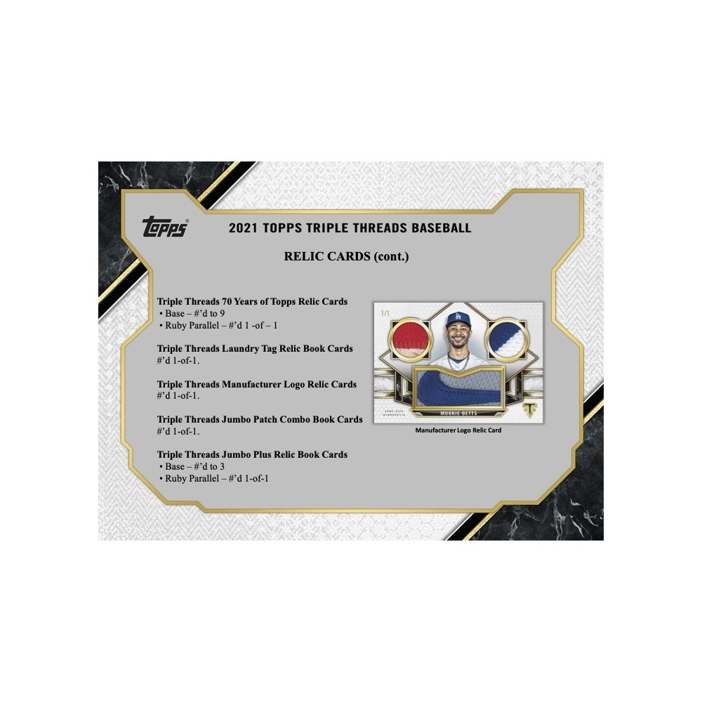 2021 Topps Triple Threads Baseball Hobby Box | Steel City