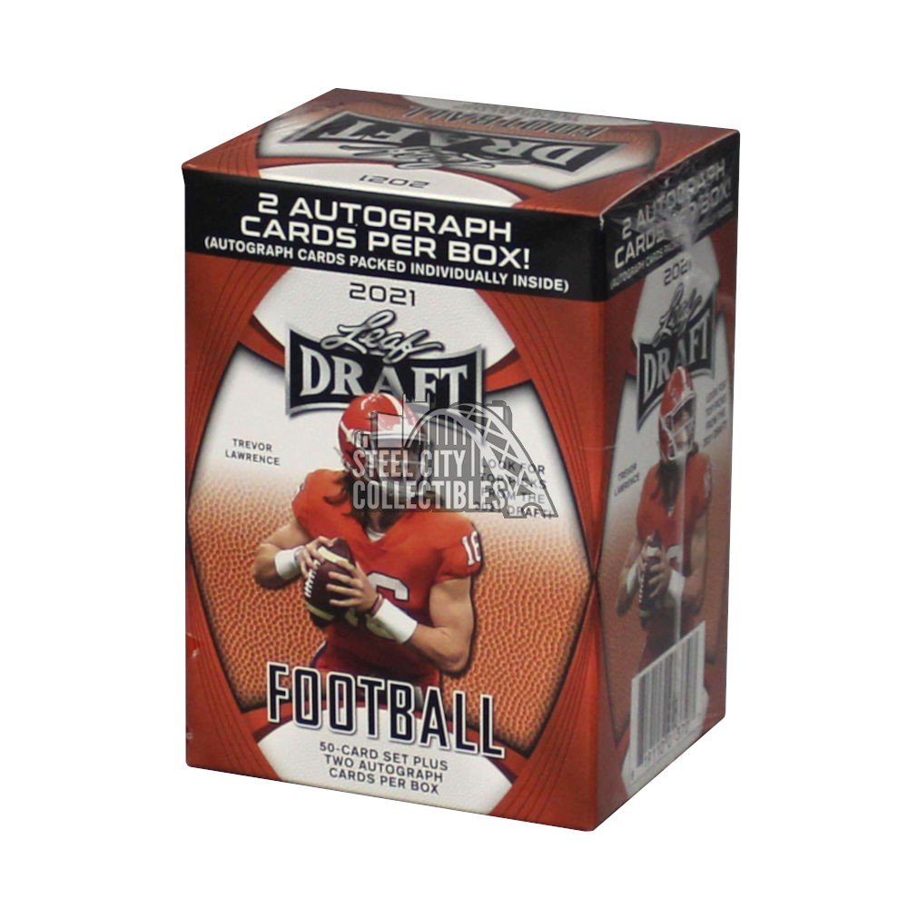 2021 Leaf Draft Football Retail Blaster Box Steel City Collectibles